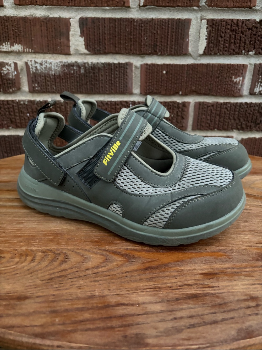 FitVille Diabetic Women 7EW Shoes Extra Wide Orthopedic Sandals Walking Gray